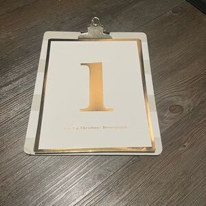Gold and White Numbered Clipboard